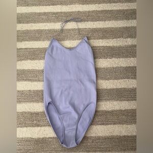 Out From Under for Urban Outfitters Purple Ribbed Halter Bodysuit - Size Medium